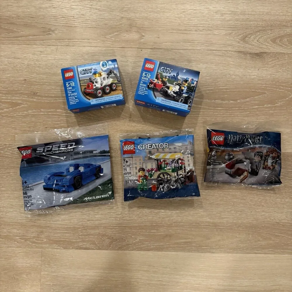 NEW Retired Lot (5) LEGO City Creator Harry Potter 60006 3365 30343 30407 40140